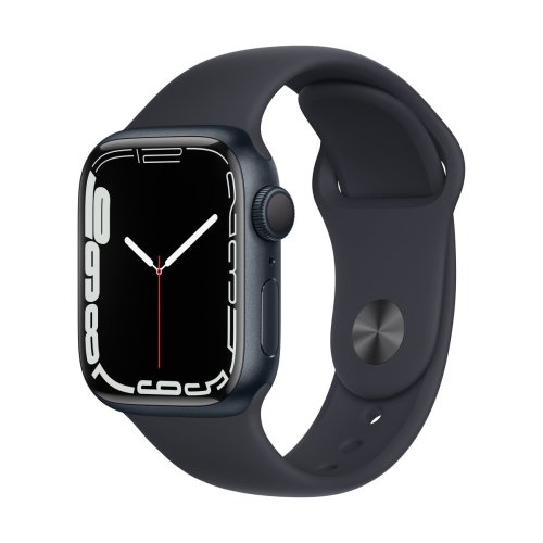 Apple Watch pametni sat Series 7 GPS, 45mm Midnight Aluminium Case with Midnight Sport Band - Regular (mkn53bs/a)