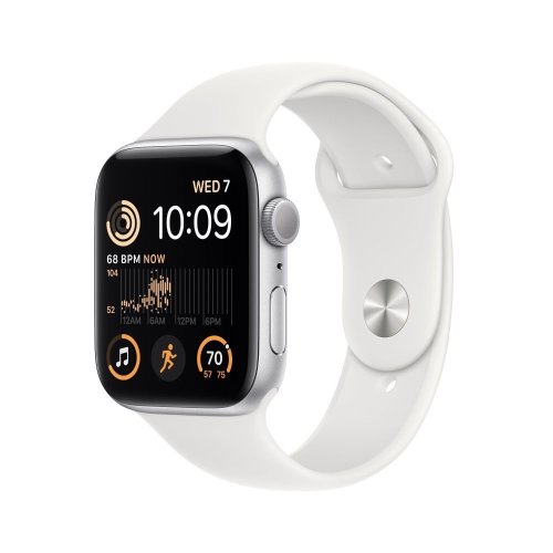 Apple Watch pametni sat SE GPS, 44mm Silver Aluminium Case with White Sport Band