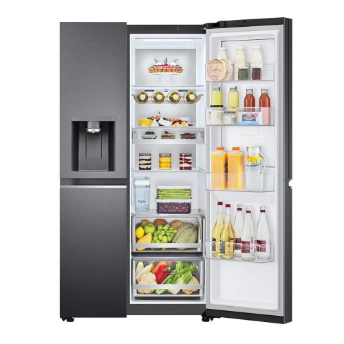 LG hladnjak SBS GSJV91MCAE (E) Total NoFrost, 179 cm, 635 lit, Door-in-Door, Mat crni