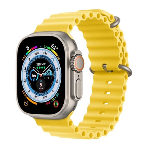 Apple Watch Ultra pametni sat GPS + Cellular, 49mm Titanium Case with Yellow Ocean Band (mnhg3bs/a)