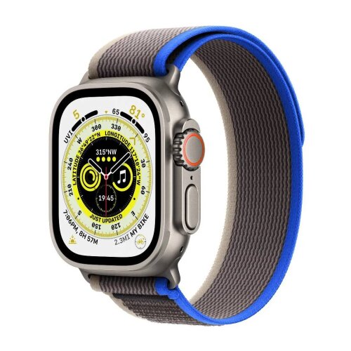 Apple Watch Ultra pametni sat GPS + Cellular, 49mm Titanium Case with Blue/Gray Trail Loop - S/M (mnhl3bs/a)