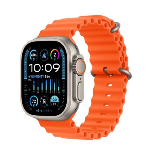 Apple Watch Ultra 2 Cellular pametni sat 49mm Titanium Case w Orange Ocean Band (mreh3bs/a)
