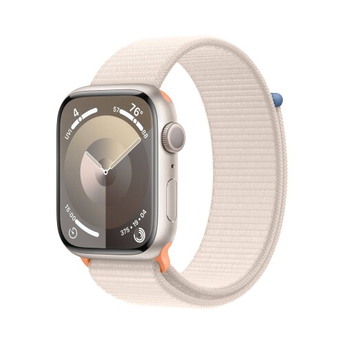 Apple Watch Series 9 GPS pametni sat 45mm Starlight Aluminium Case with Starlight Sport Loop (mr983qh/a)