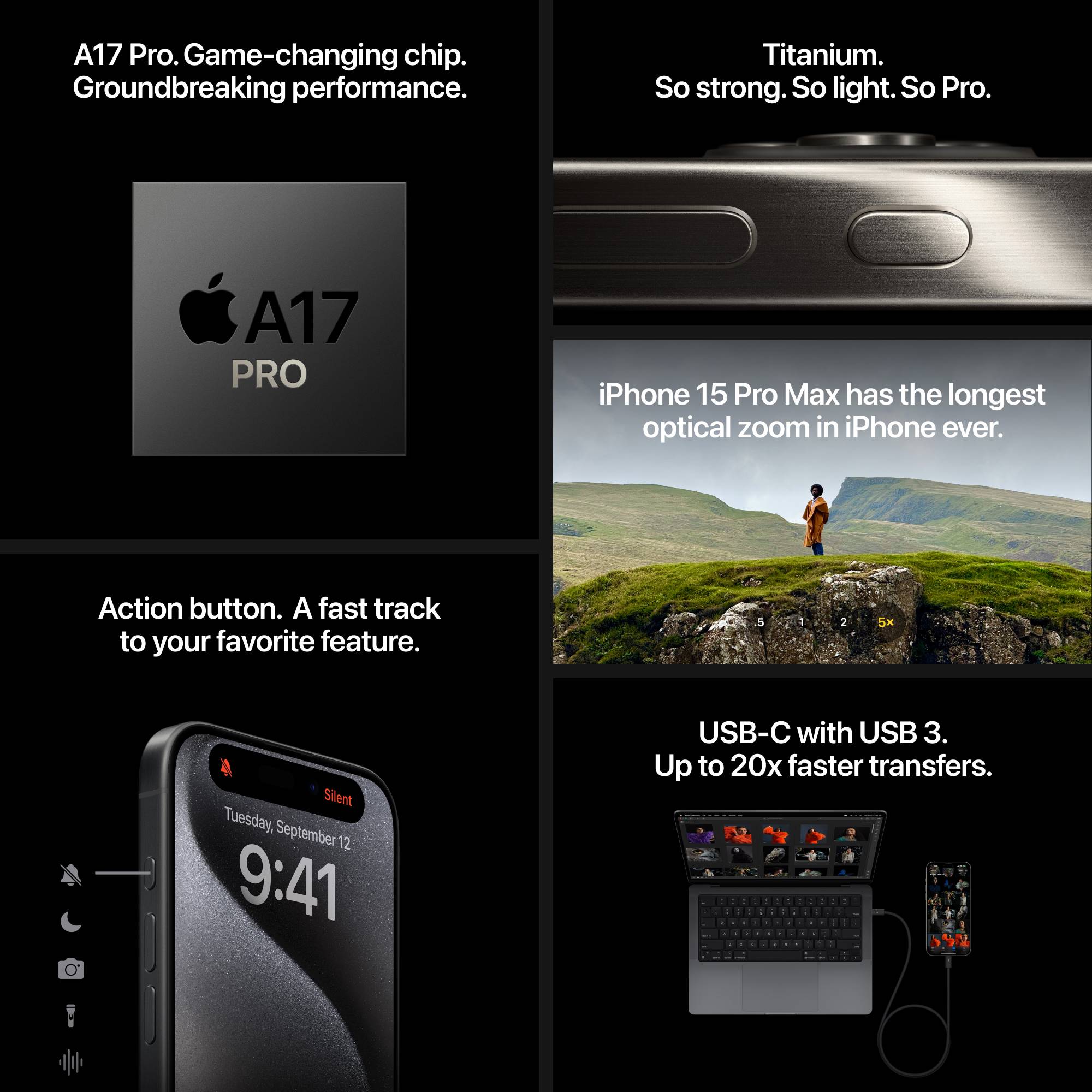 Apple mobitel iPhone 15 Pro 128GB (mtux3sx/a)Natural Titanium