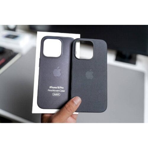 Apple maskica za mobitel iPhone 15 Pro FineWoven Case with MagSafe - Black (mt4h3zm/a)