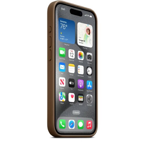 Apple maskica za mobitel iPhone 15 Pro Max FineWoven Case with MagSafe - Taupe (mt4w3zm/a)