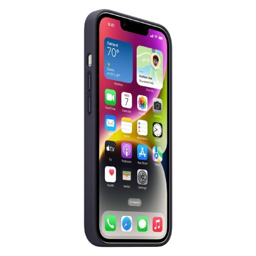 Apple maskica za mobitel iPhone 14 Plus Leather Case with MagSafe - Ink (mppc3zm/a)