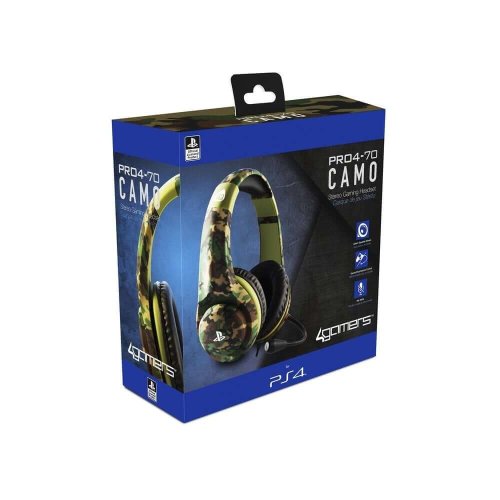 4Gamers PS4 Camo Ed Stereo Gam Headset Woodland